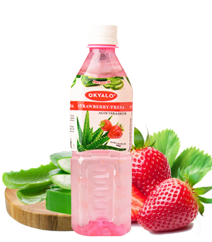 ALOE Strawberry drink Flavour with Aloe pulp 1.5L