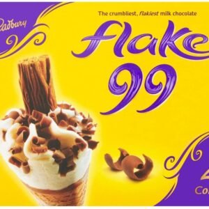 Cadbury Flake99 crumbliest, flakiest milk choclate pack of 4 cones(4x77g)