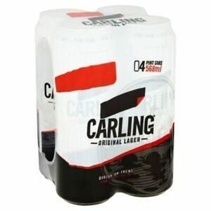 Carling original lager 4%vol 4x440ml cans