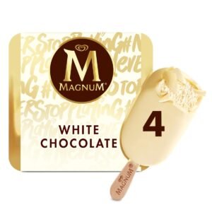 Magnum pack of 4 white chocolate blanc (4x79g)