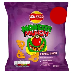 Walkers Monster Munch Pickled Onion Snacks, 60g