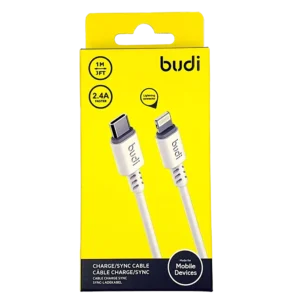 Budi Fast IPhone Charger Sync USB cable 1m iPhone 6 7 8 X XS XR 11 12 13 14