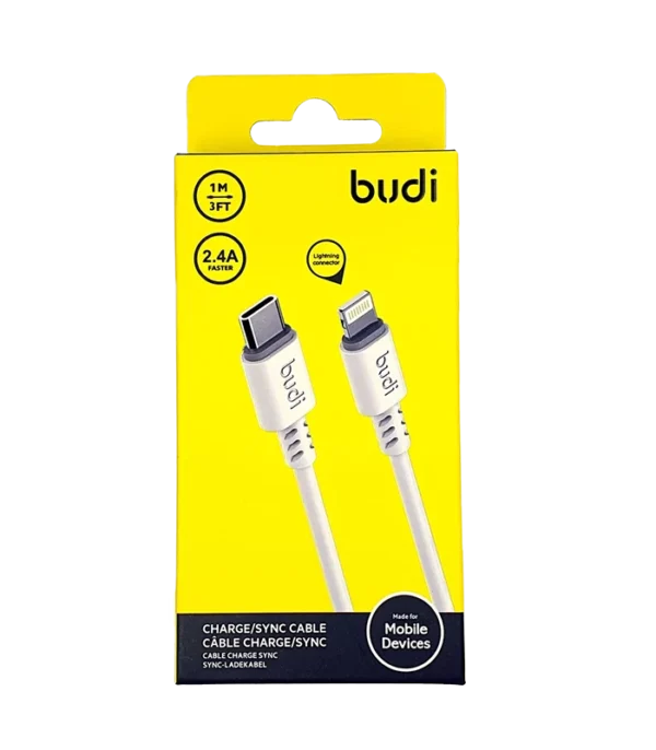 Budi Fast IPhone Charger Sync USB cable 1m iPhone 6 7 8 X XS XR 11 12 13 14