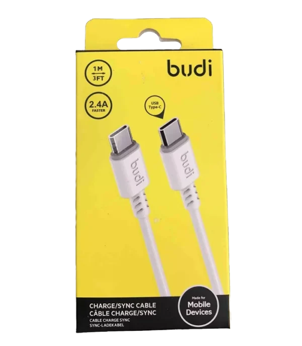 Budi Type C To Type C Fast Charging Cable 1M 2.4A For All New Phones