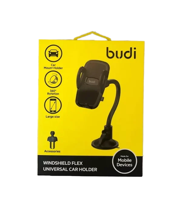 Budi Windshield Flex Universal Car Phone Holder 360 Rotation