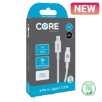 Core 8-Pin to Type-C Cable 1m TPE White 3A/27W PD