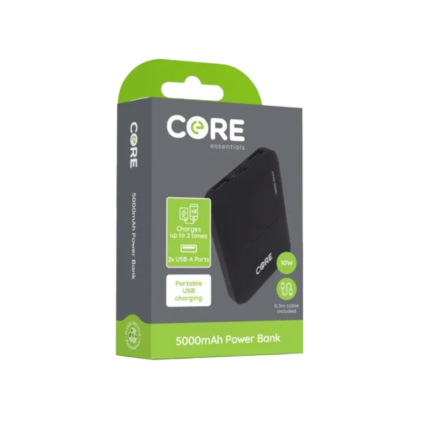 Core Power Bank 5000mAh Black