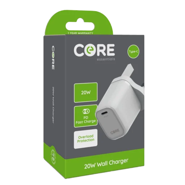 Core Type-C 20W PD Wall Charger