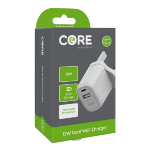 Core Type-C/A 12W Dual Wall Charger