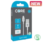 Core Type-C Cable 1m TPE White 2.4A/12W Fast Charge