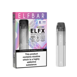 ELFBAR ELFX Vape Pod Kit Silver