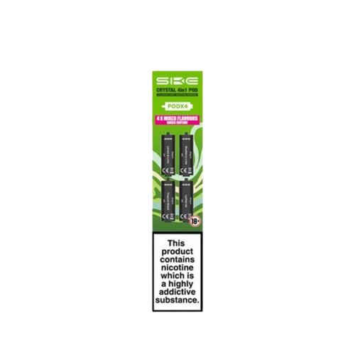 SKE Crystal 2400 4in1 Green Edition Pre-Filled Vape Pods 20mg - 4 x Pods