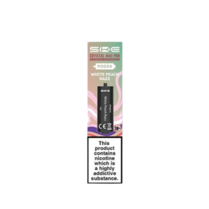 SKE Crystal 2400 4in1 White Peach Razz Pre-Filled Vape Pods 20mg - 4 x Pods